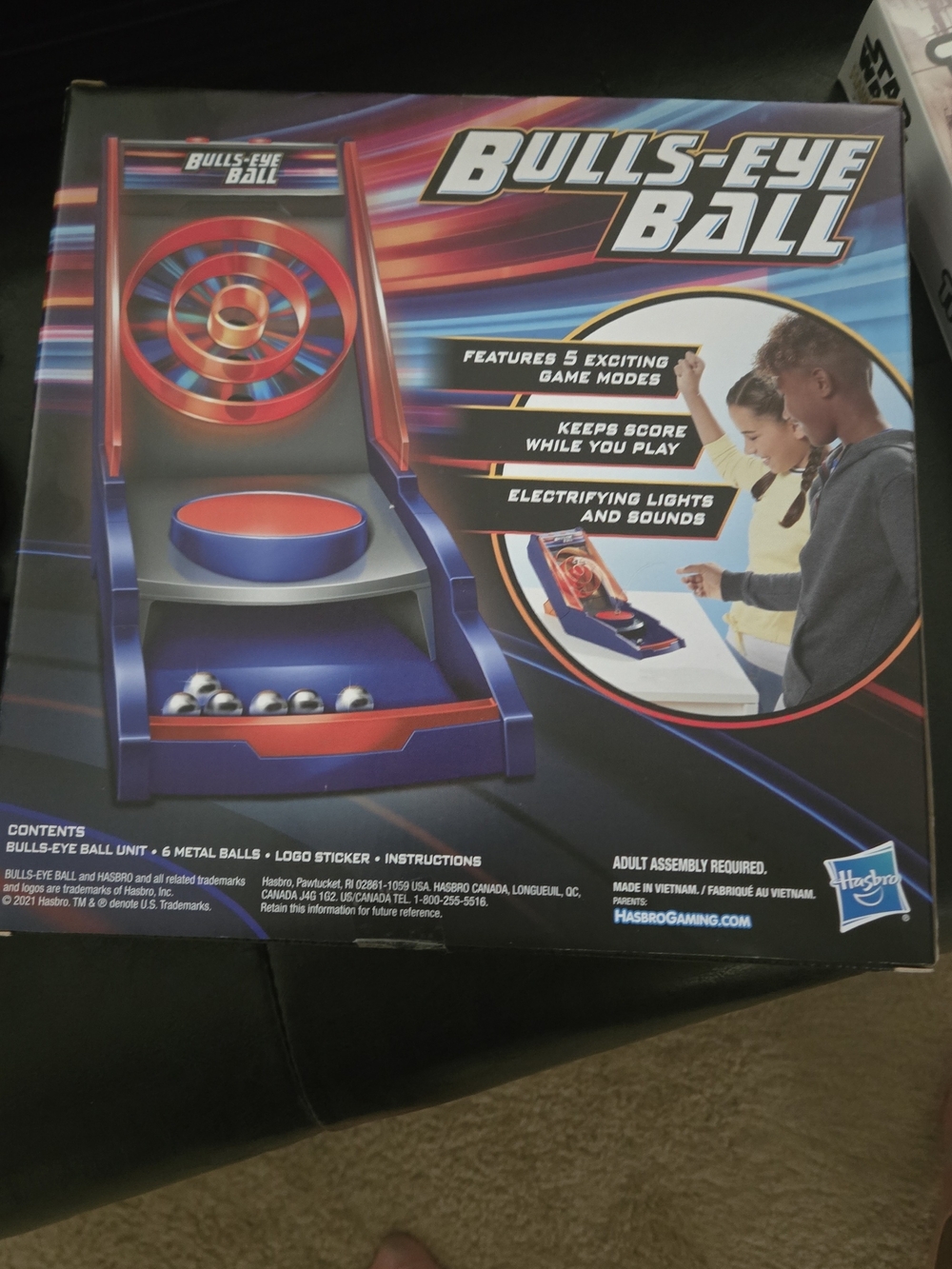 Hasbro Bull's-Eye Ball Tabletop Game - Blue and Red - Picture 2 of 2